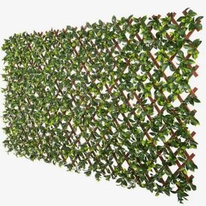 Naturae Decor Expandable Pvc Trellis Hedges 36 in. X 72 in. Gardenia Artificial